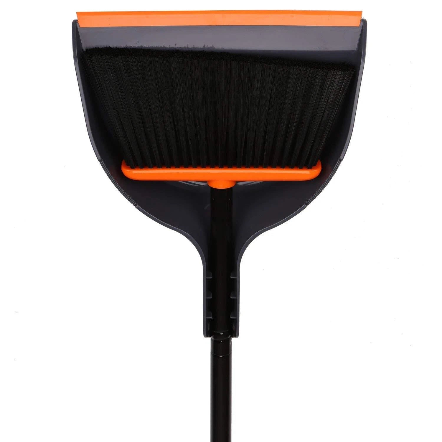 TreeLen Angle Broom and Dustpan Set Dust Pan Snaps On Broom Handles Orange