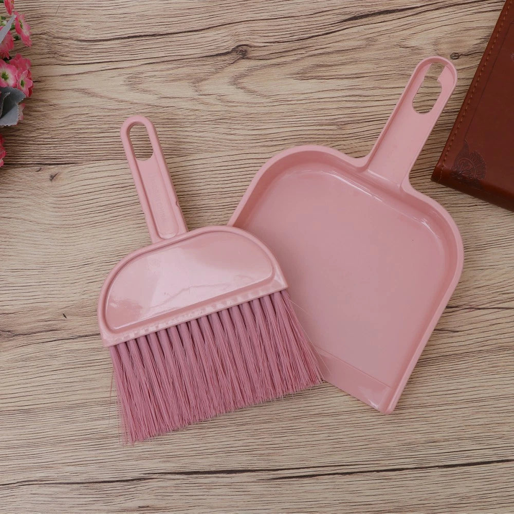 Mini Broom Dustpan Set Pet Hair Removal Cleaning Tools for Housekeeping