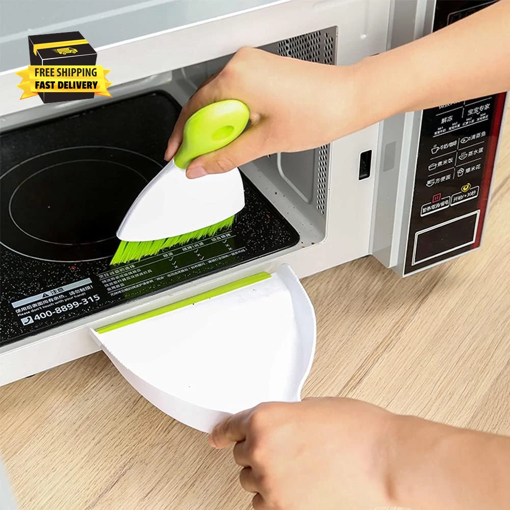 Dust Pan Broom Brush Dustpan - Small Broom and Dustpan Set, Mini Broom and Dust