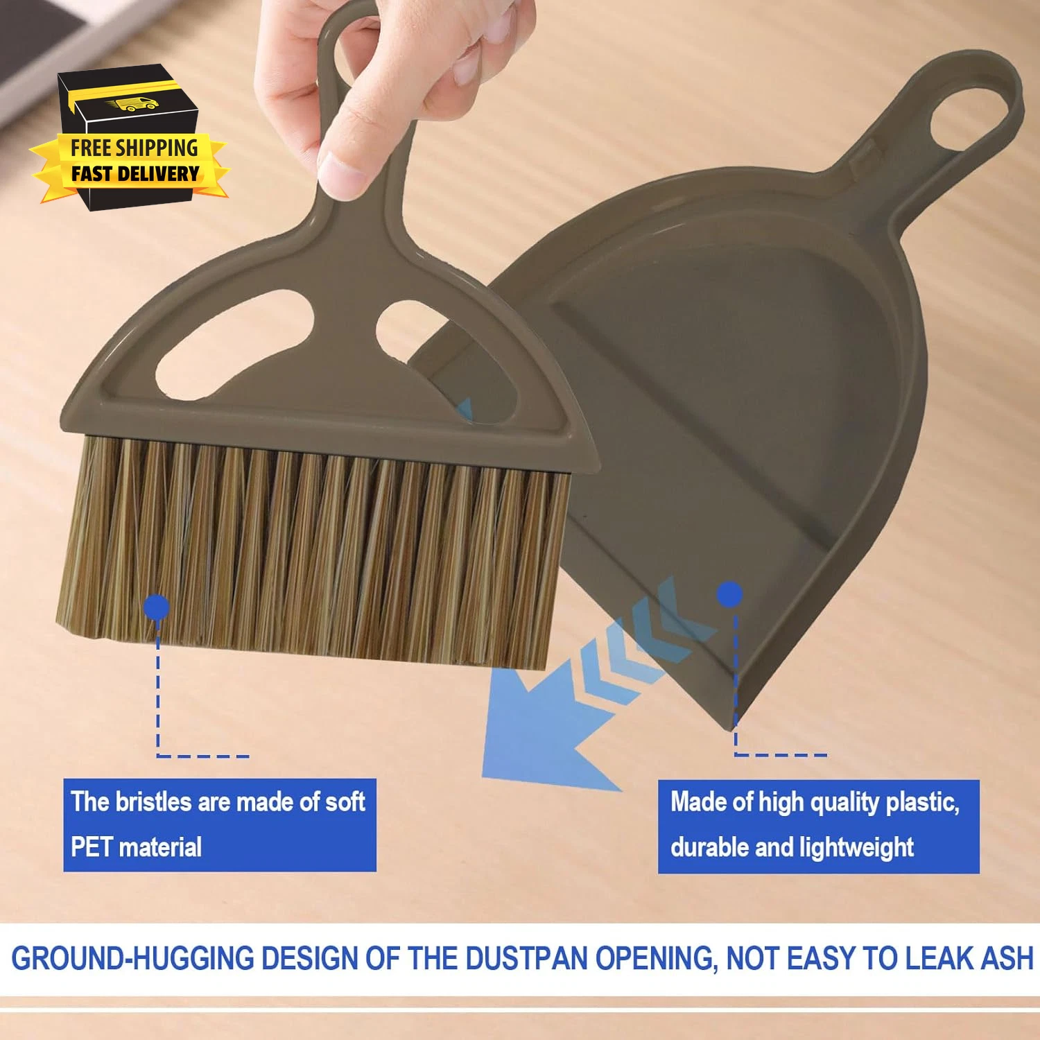 Mini Broom and Dustpan Set Hand Broom with Dustpan Portable Housekeeping Cleanin