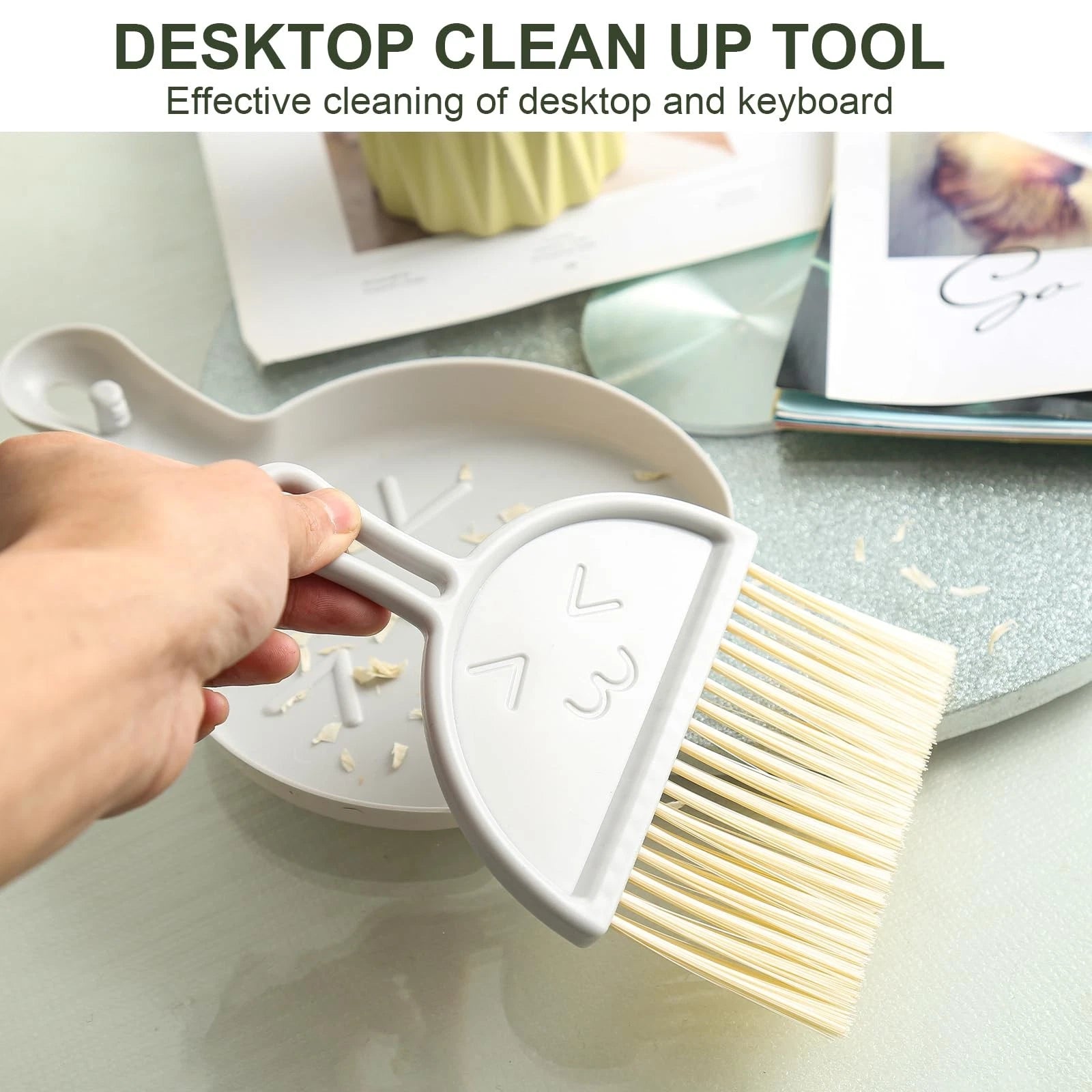 Broom with Dustpan Combo, Broom and Dustpan Set with Long Handle, Kitchen Bro...