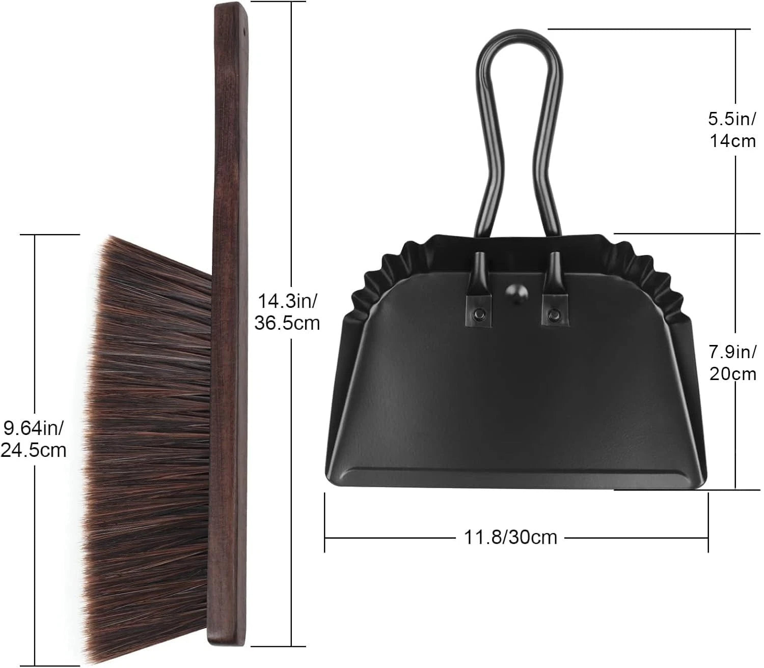 Dustpan and Brush Set-Handheld Angled Dust Pan and Hand Broom Set,Whisk Broom...