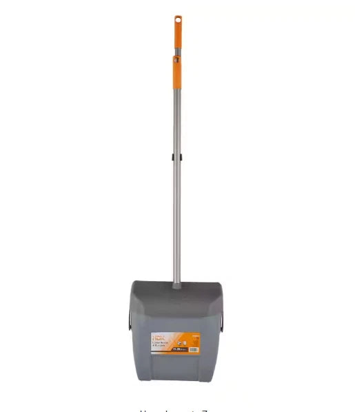 HDX 12 in. Lobby Broom and Dustpan Set with Upright Swivel Pan for Easy Use