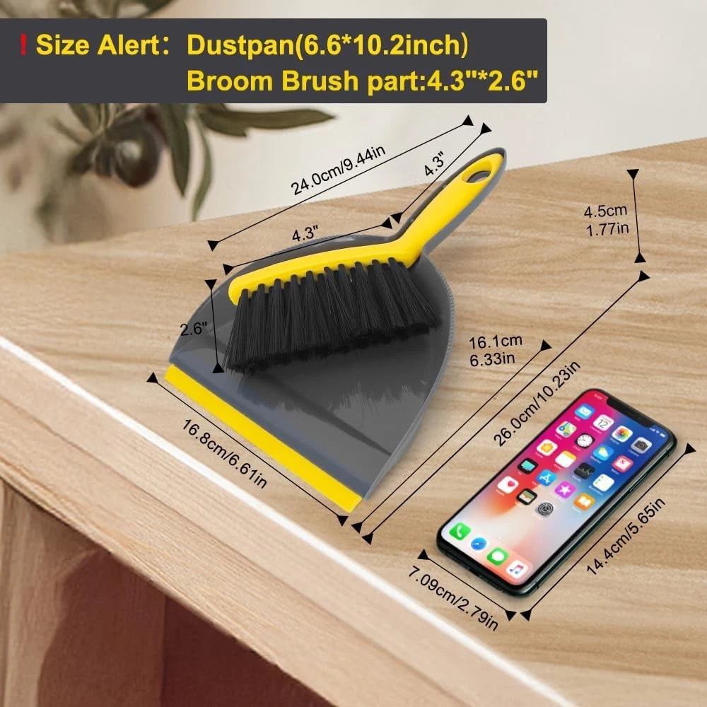 Dustpan And Broom Set Smallmini Handheld Dust Pan With Cleaning Brush Combo For
