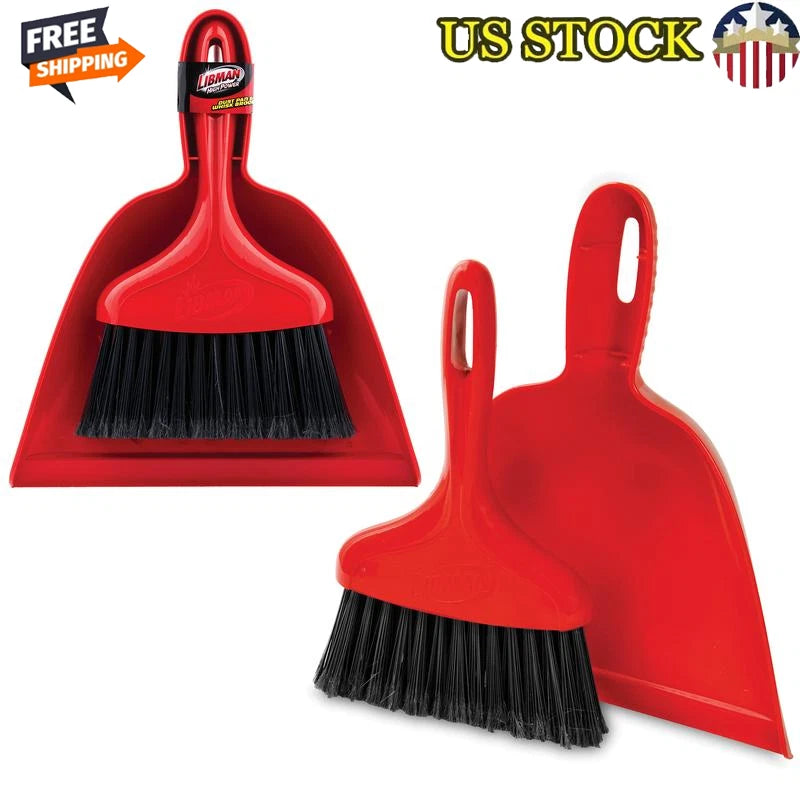 Heavy Duty Whisk Broom Dustpan Set Quick Clean Up Multi Surface Cleaning New