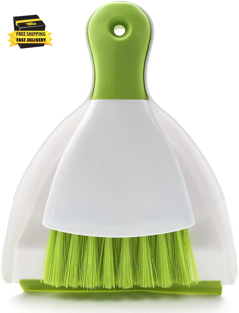 Dust Pan Broom Brush Dustpan - Small Broom and Dustpan Set, Mini Broom and Dust
