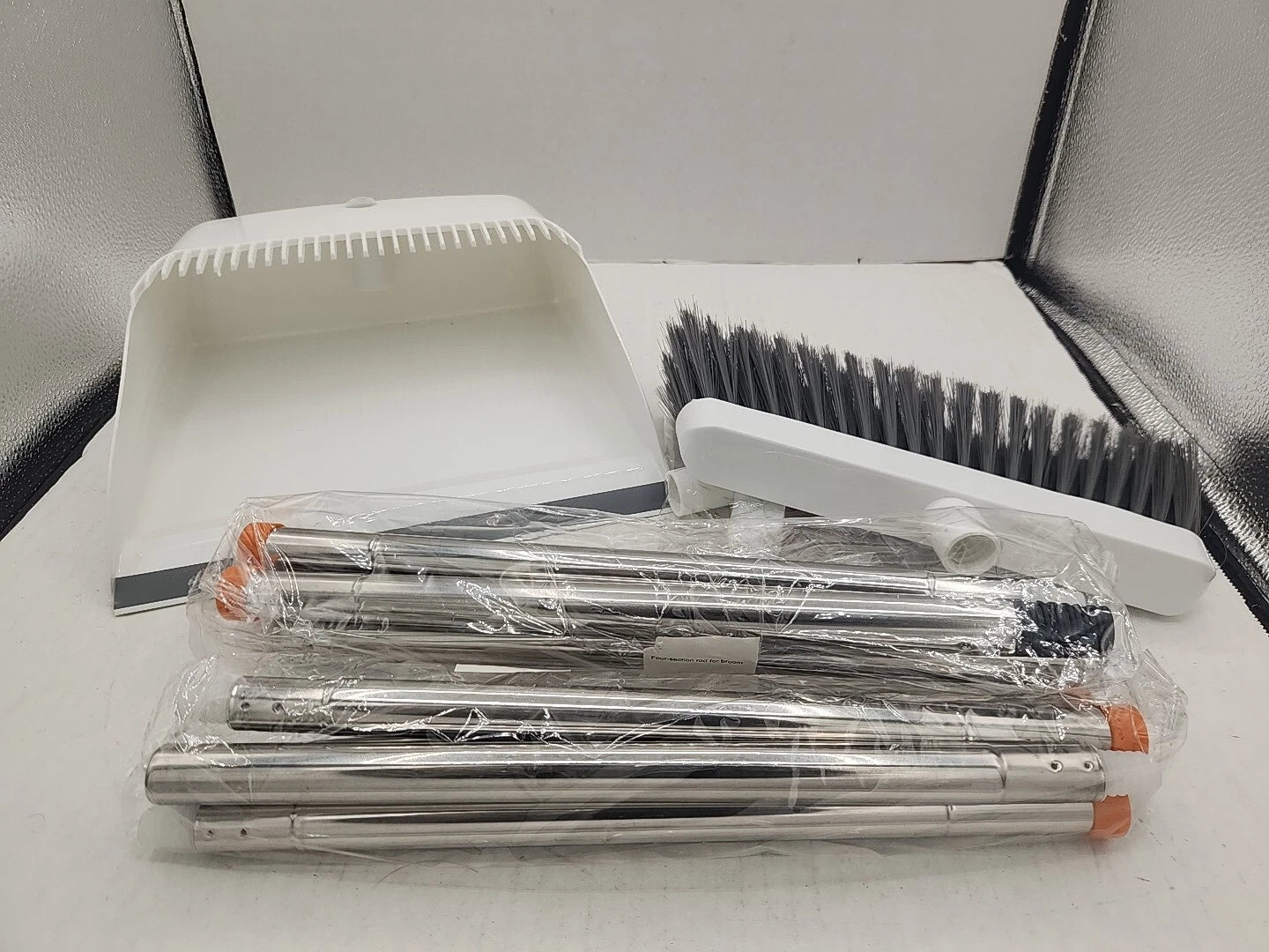 kelamayi Upgrade Broom and Dustpan Set, Self-Cleaning with Dustpan Teeth,...