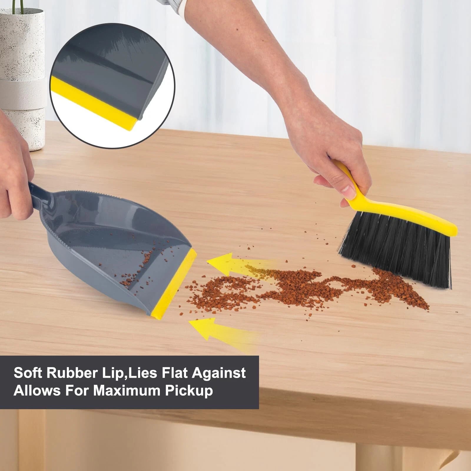 Dustpan And Broom Set Smallmini Handheld Dust Pan With Cleaning Brush Combo For