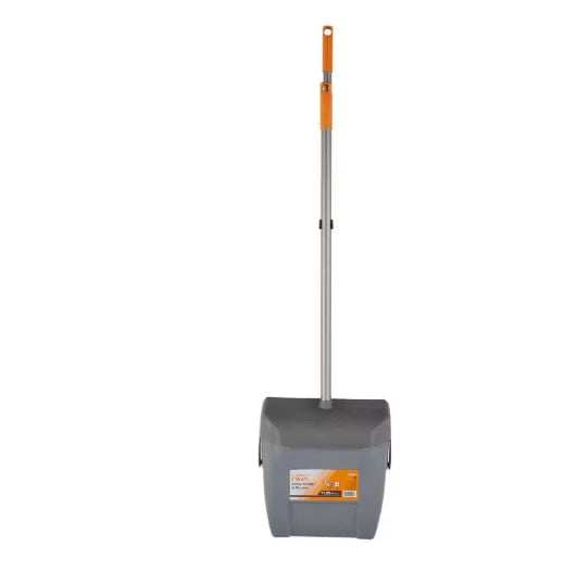 HDX 12" Lobby Broom & Dustpan Set Upright Swivel Standing Indoor Outdoor