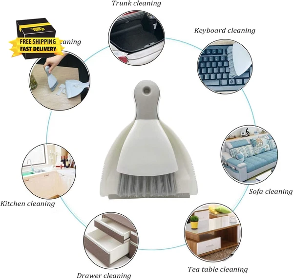 Dust Pan Broom Brush Dustpan - Dustpan and Brush Set,Mini Dust Pans with Brush,D