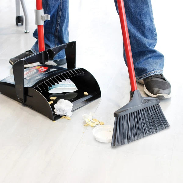 Libman Lobby Broom & Dust Pan Set, 36in. Handles, Model# 919