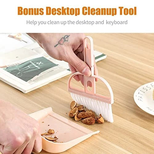 Long Handle Broom and Dustpan Set  Home Floor Office Lobby Cleaning-Durable