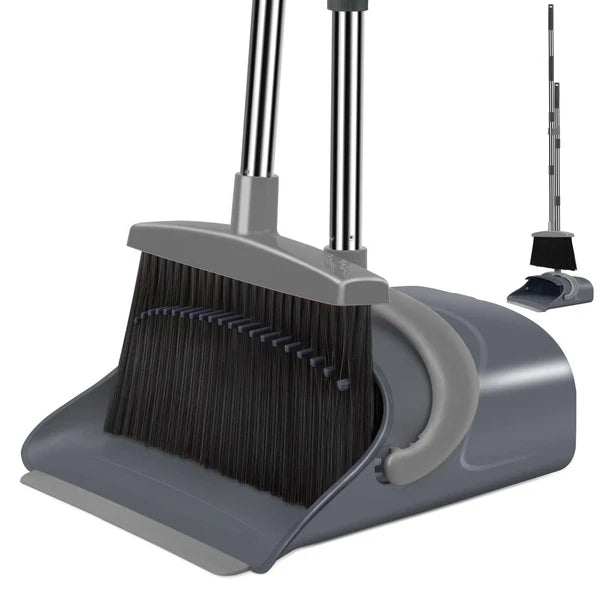 Broom and Dustpan Set, Dust pan with Long Handle, Broom with Dustpan Combo Se...