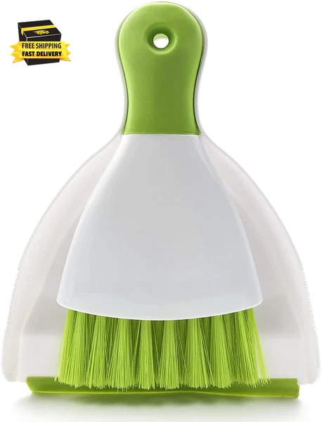 Dust Pan Broom Brush Dustpan - Small Broom and Dustpan Set, Mini Broom and Dust