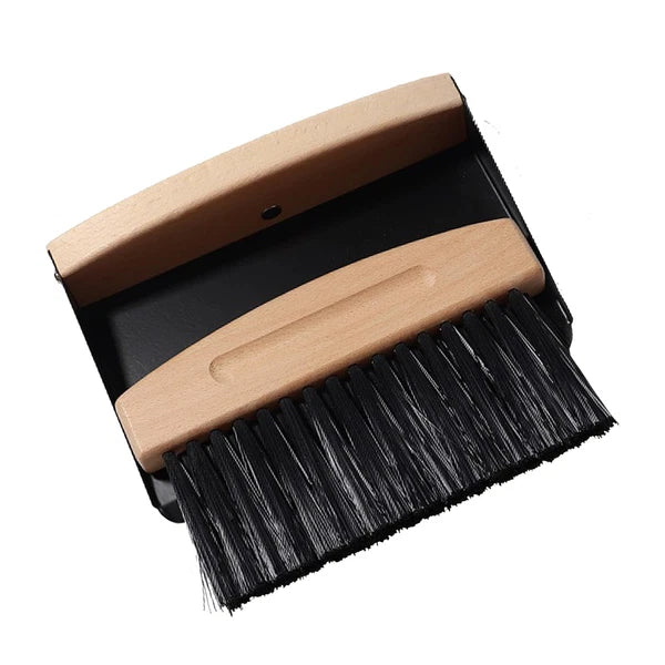 Mini Broom and Dustpan Set Small Metal and Brush Hand Whisk for Home Office