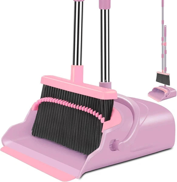 Broom and Dustpan Set for Home, Office, Indoor&Outdoor Sweeping GC005