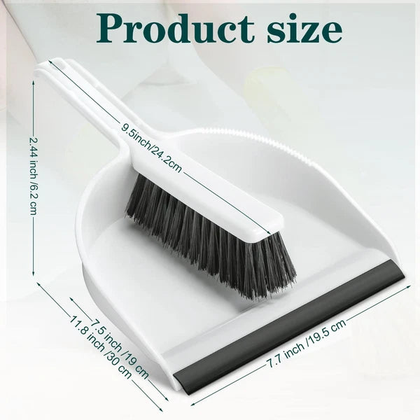 Zubebe 12 Pcs Mini Dustpan and Brush Set Small Broom Mainly White