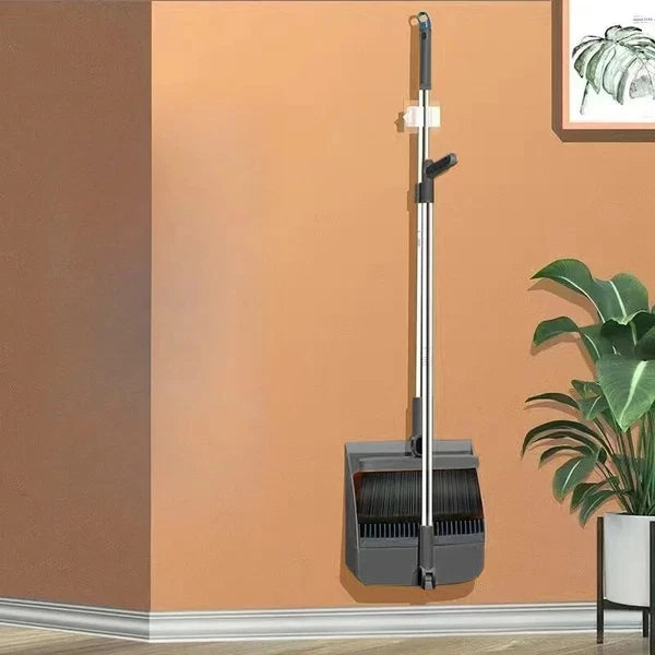 Foldable Long Handle Broom And Dustpan Set For Cleaning Home Kitchen Floor Sweep