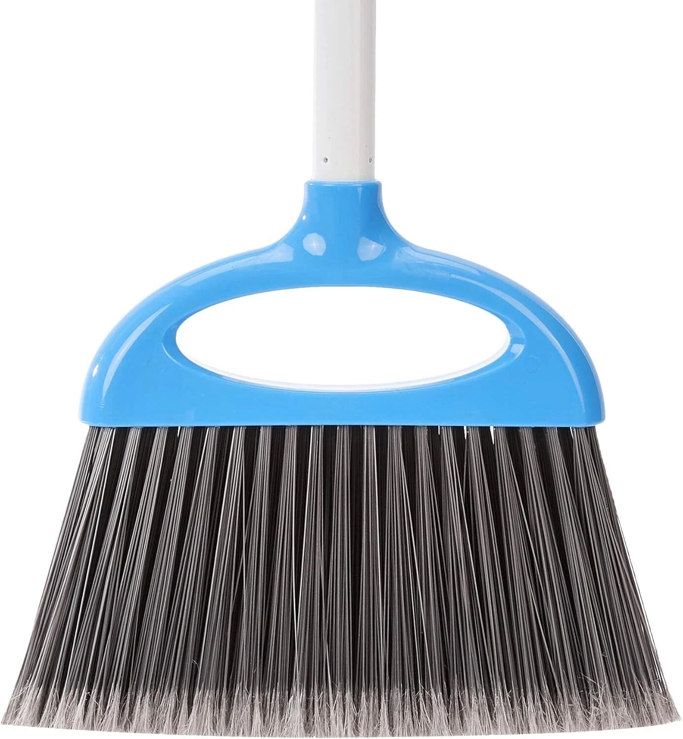 Amazon Basics Dustpan Broom Set, Blue and White