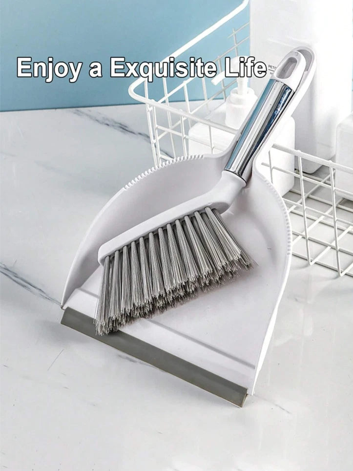 1 pc Mini Desktop Broom and Dustpan Set Soft Bristle Brush for Kitchen & Home