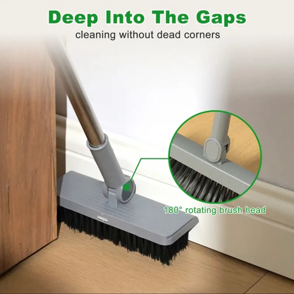Broom & Dustpan Set 36-In Long Adjustable Handle Home Kitchen Office Hall Floor
