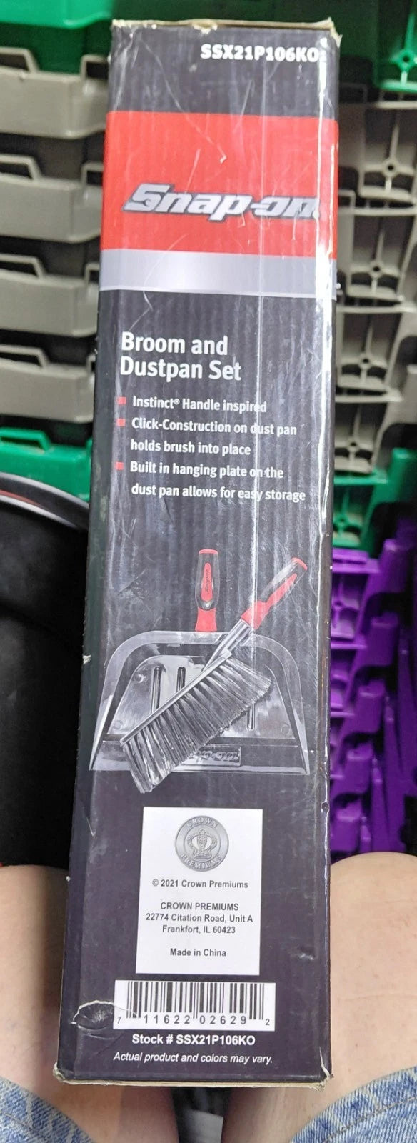 snap on broom and dustpan set