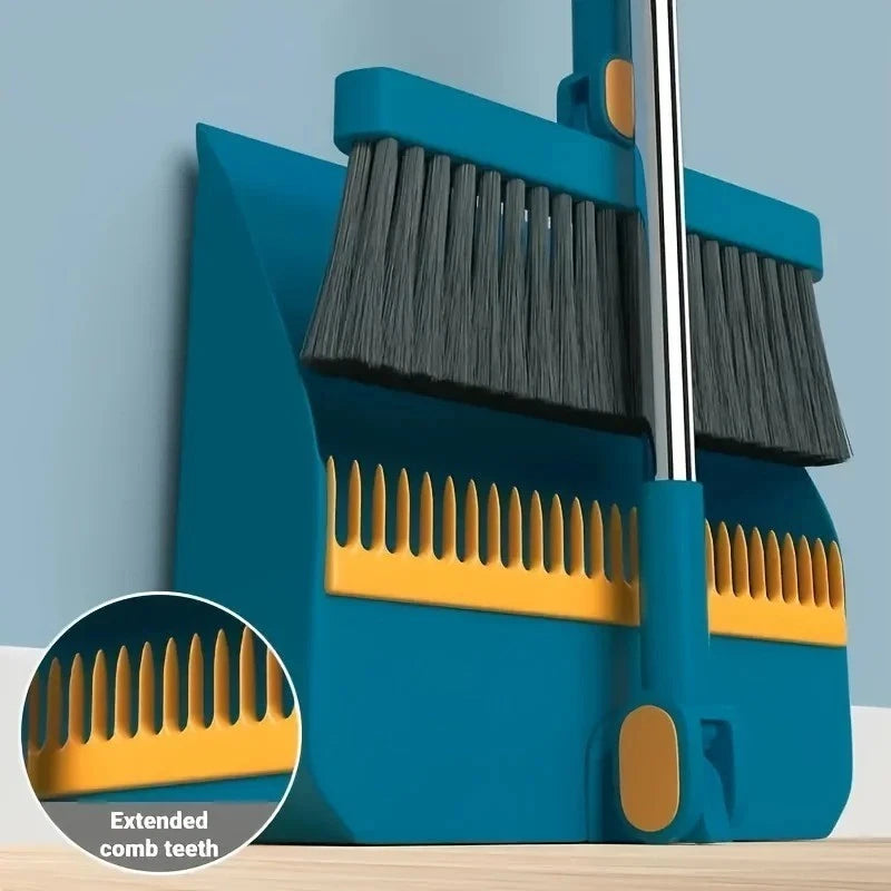 1 Set Household Broom And Dustpan Set Durable Sweeping Broom And Dustpan Long