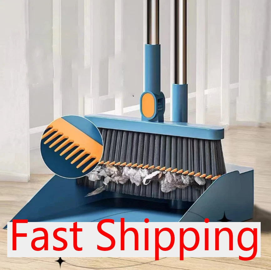 2p Set Of Brand New 3-in-1 Rotatable And Foldable Magnetic Suction Broom Dustp