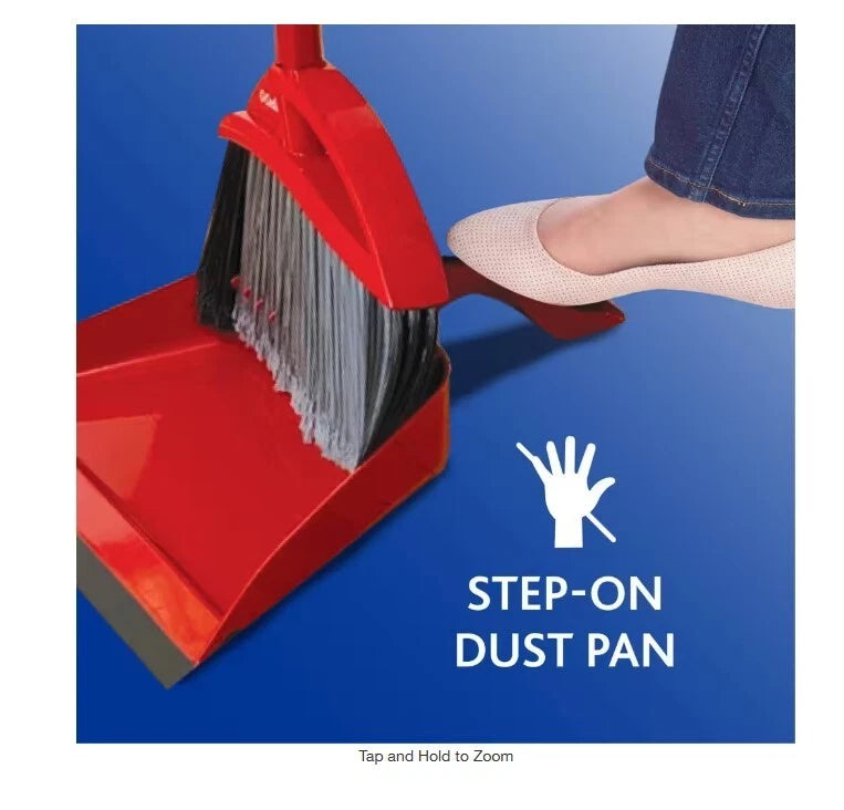 O-Cedar PowerCorner Pet Pro Broom with Step-On Dust Pan