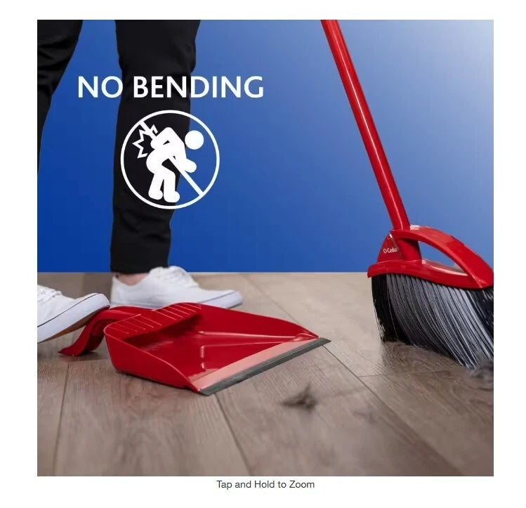 O-Cedar PowerCorner Pet Pro Broom with Step-On Dust Pan