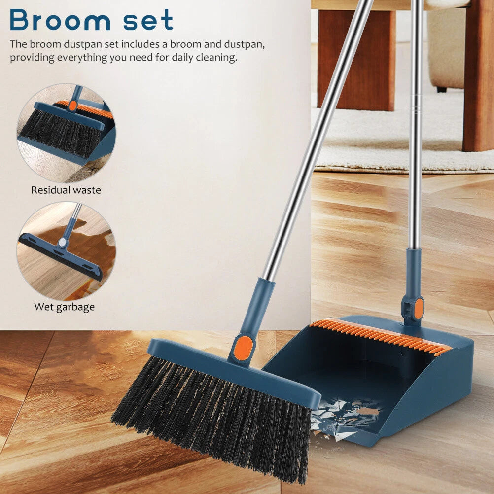 1 Set Broom With Dustpan Set Collapsible Broom And Dustpan For Home Dormitory