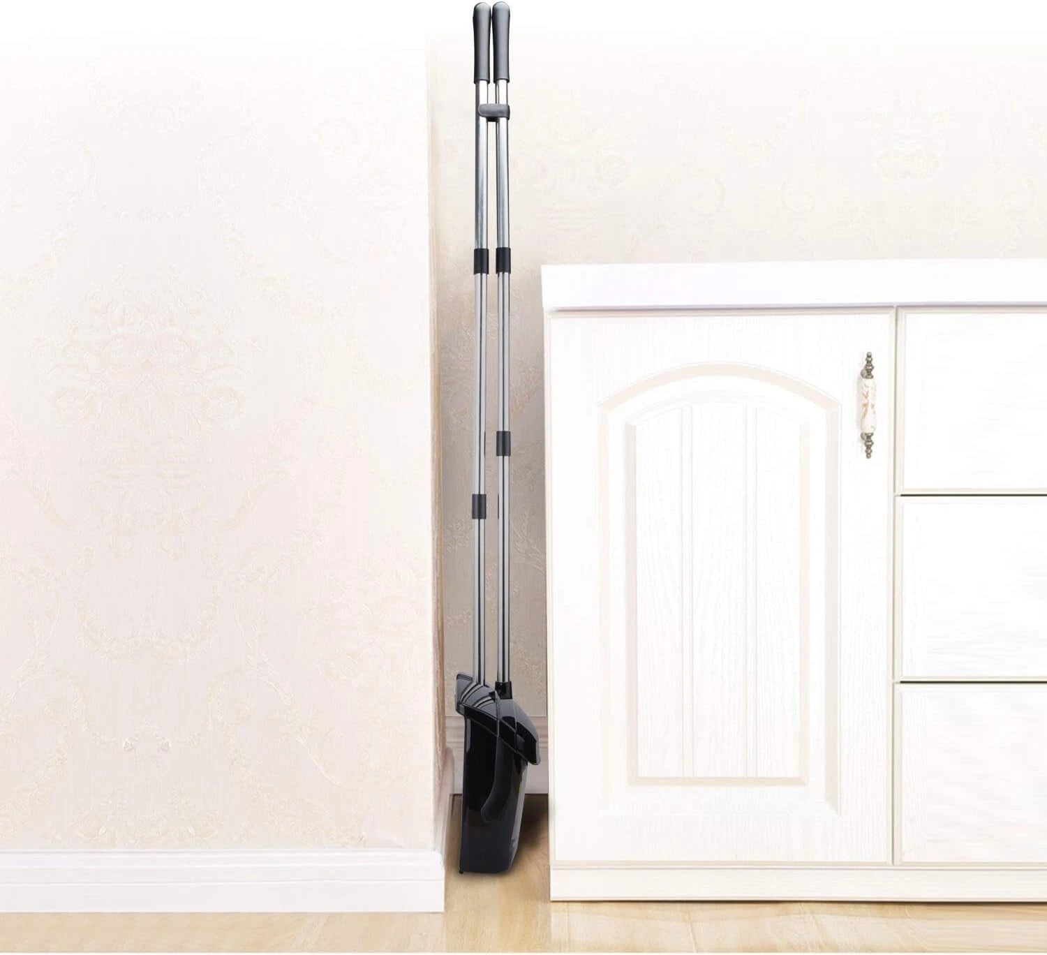 2024 New Design Dustpan and Broom Set with Built-in Scraper for Home Use