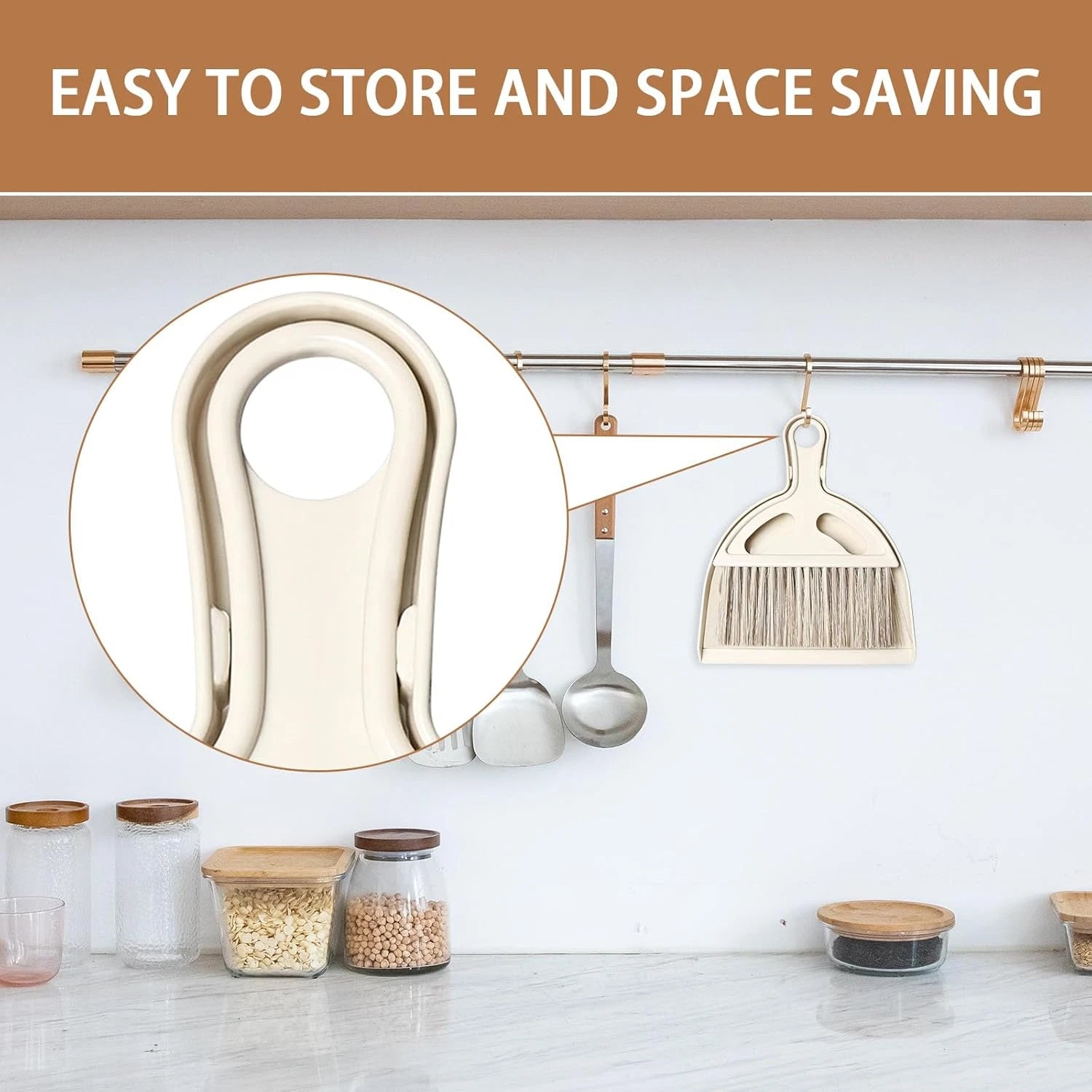 Mini Broom and Small Dustpan Brush - Hand Broom and Dustpan Set, Mini Dust Pan a