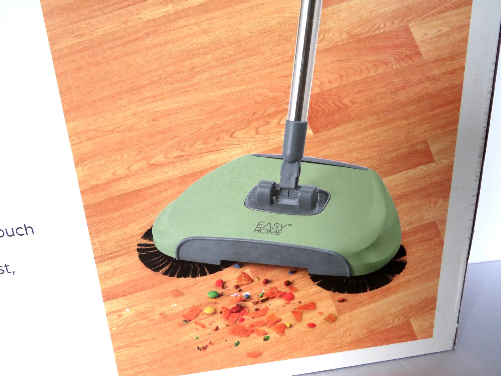 Spin Sweeper Broom Dustpan in One Household Floor Cleaning Easy Home