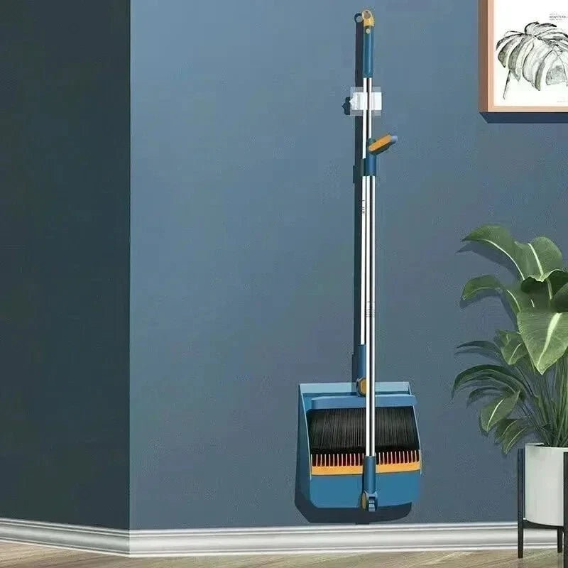Broom Folding Dustpan Set Combination Household Broom Wiper Blade Hair Sweeping