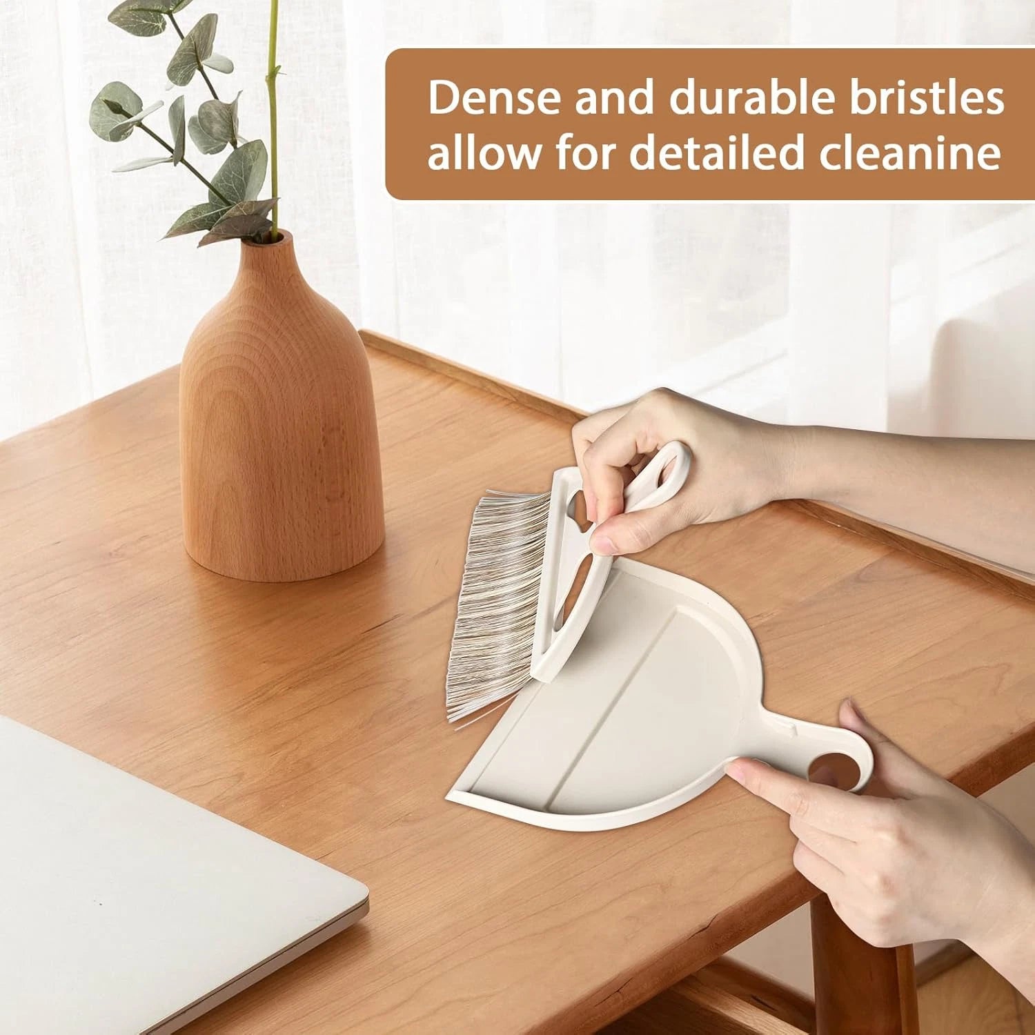 Mini Broom and Small Dustpan Brush - Hand Broom and Dustpan Set, Mini Dust Pan a