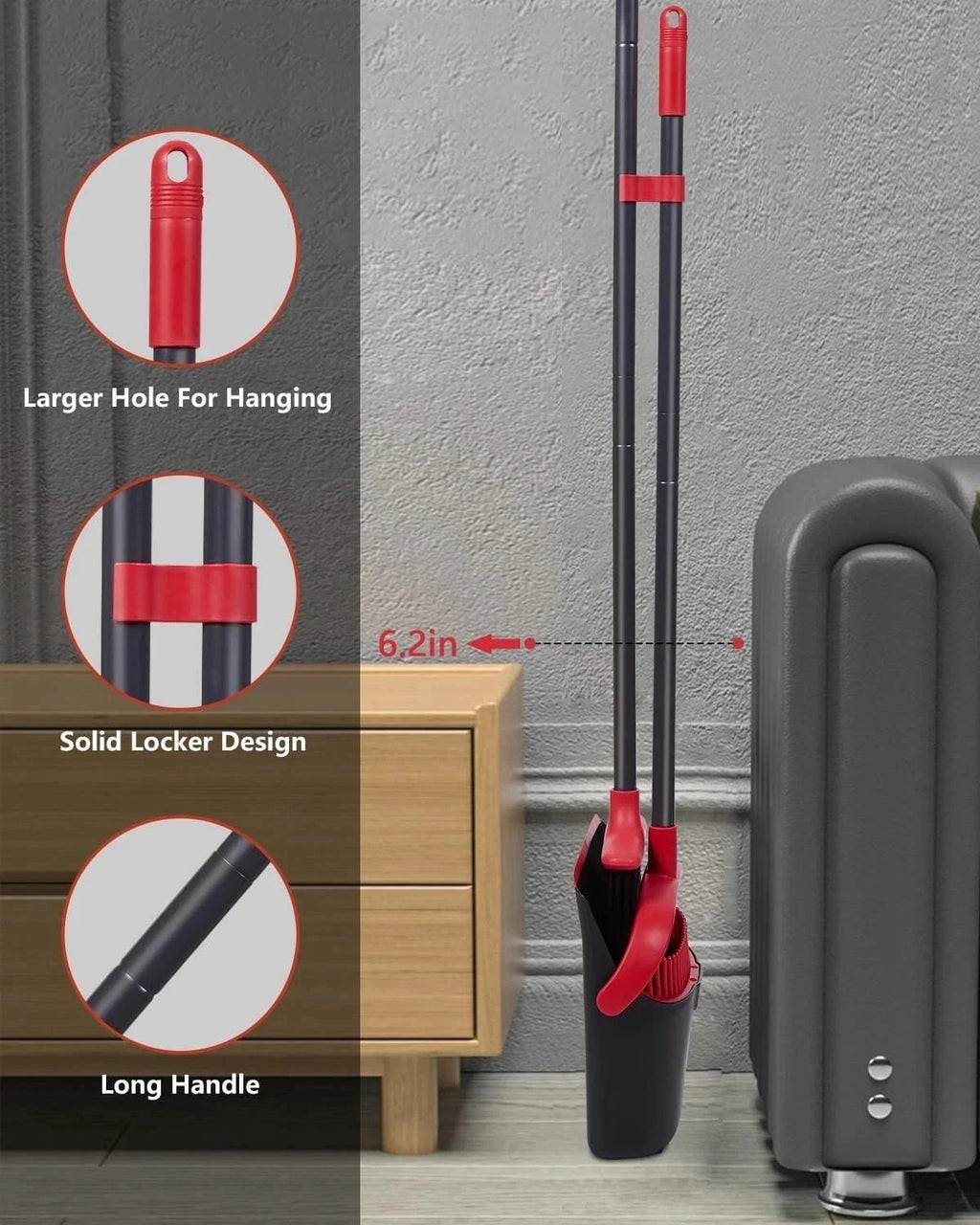 TreeLen Plastic Dustpan and Broom Set
