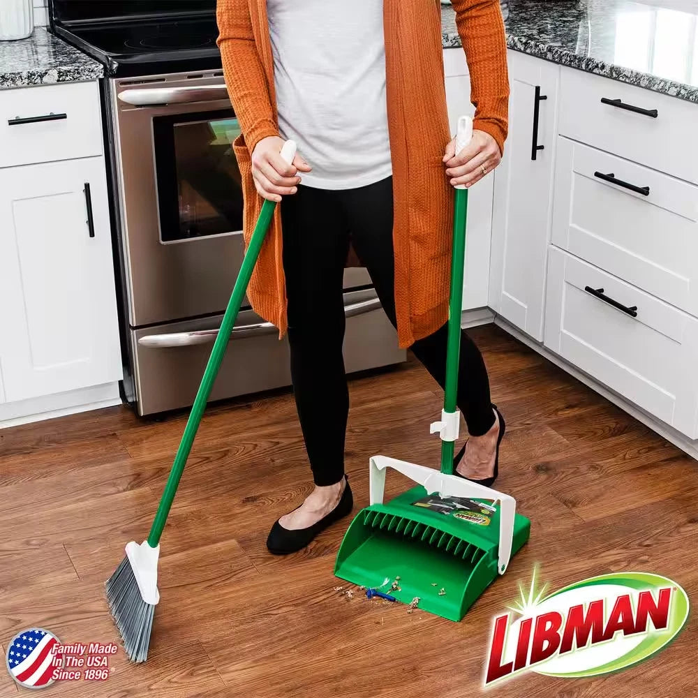 Durable Portable Broom and Dust Pan Combo Clean Up for House Garage Restaurants