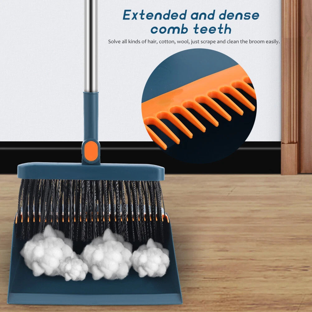 1 Set Broom With Dustpan Set Collapsible Broom And Dustpan For Home Dormitory