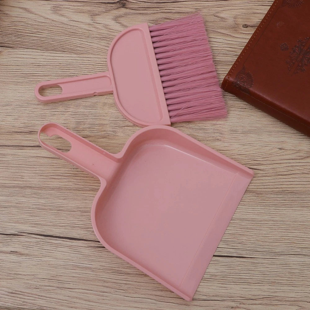 Mini Broom Dustpan Set Pet Hair Removal Cleaning Tools for Housekeeping