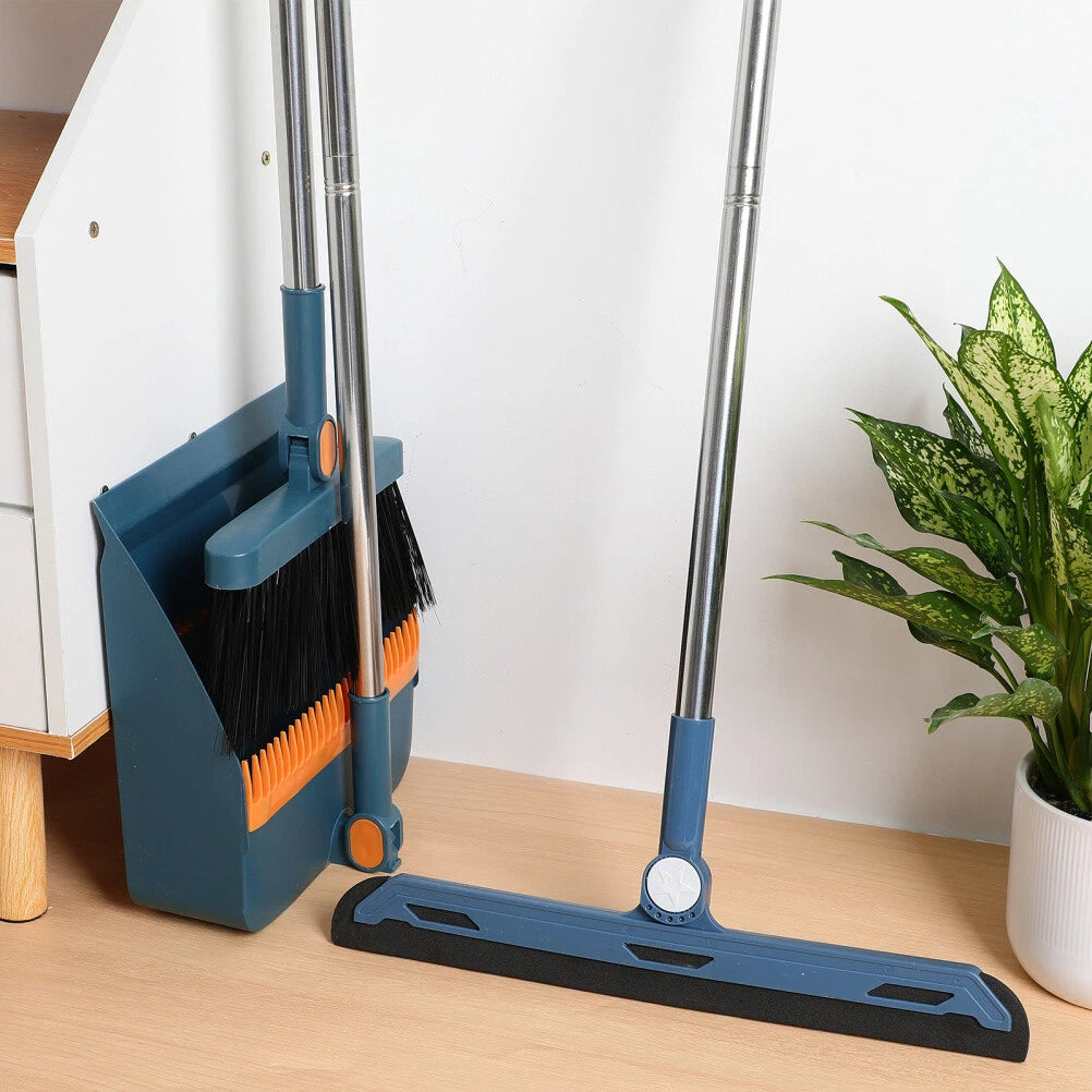1 Set Broom With Dustpan Set Collapsible Broom And Dustpan For Home Dormitory
