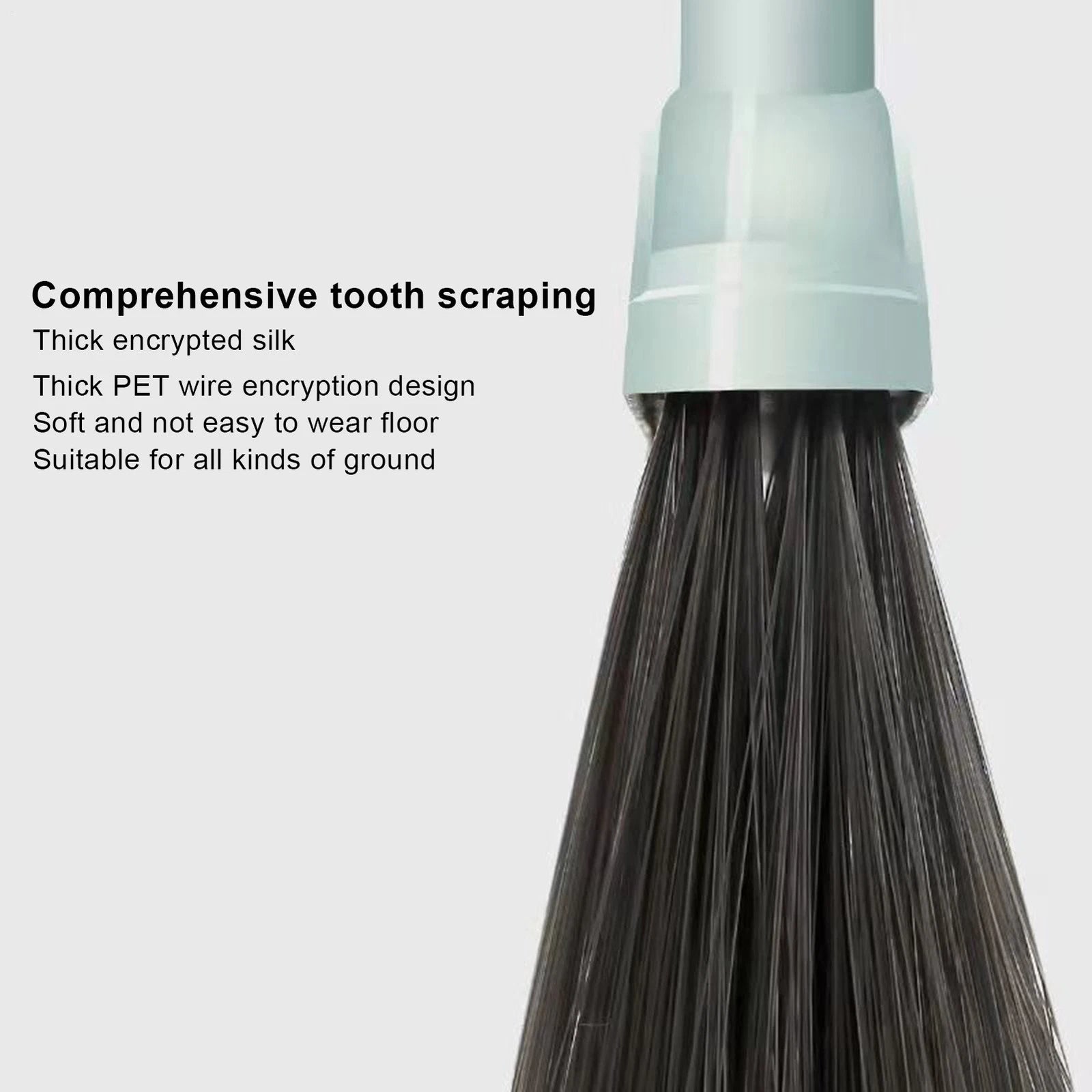 Broom And Dustpan Comb Set For Home Super Long Handle,Upright Standing Dustpan