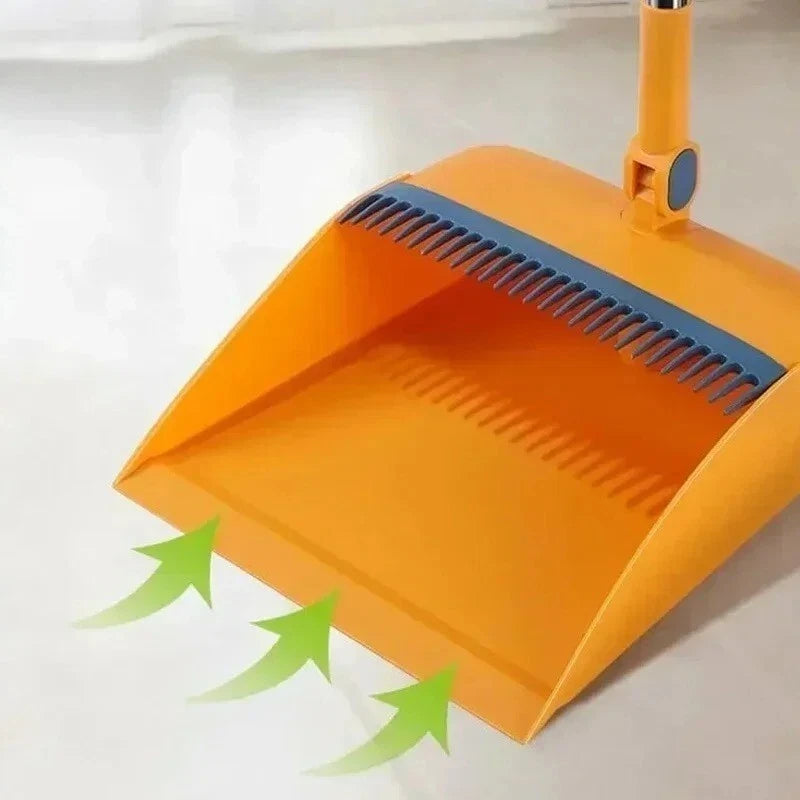Broom Folding Dustpan Set Combination Household Broom Wiper Blade Hair Sweeping