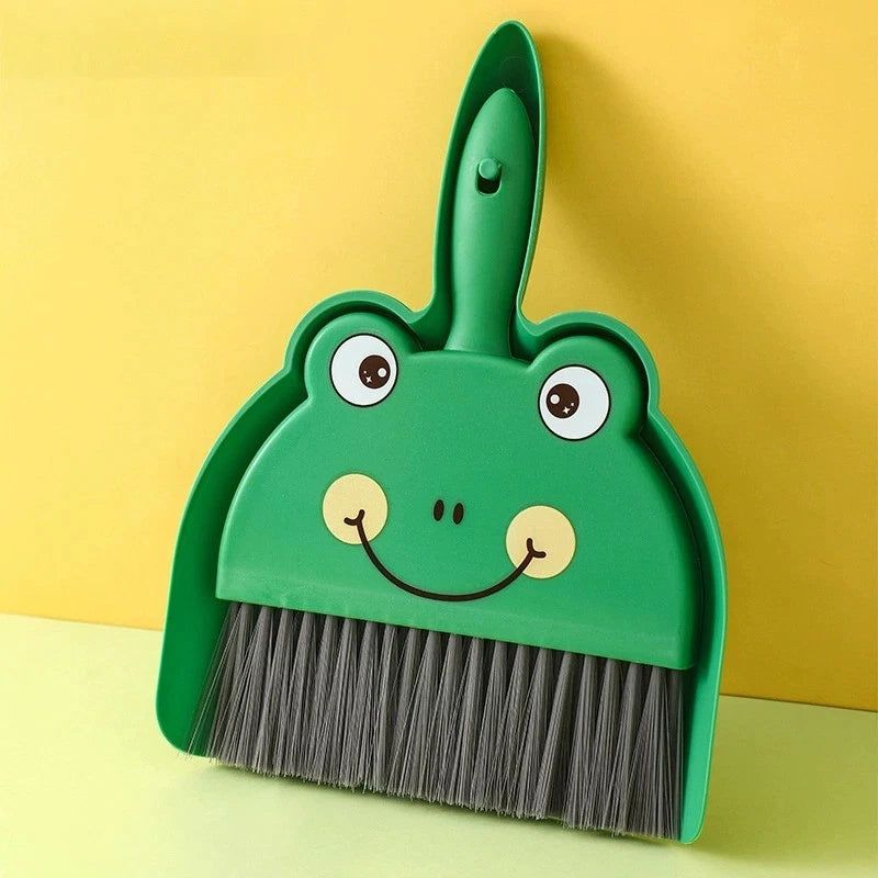 Small Broom & Dustpan Set - Desktop Cleaning Tool for Students