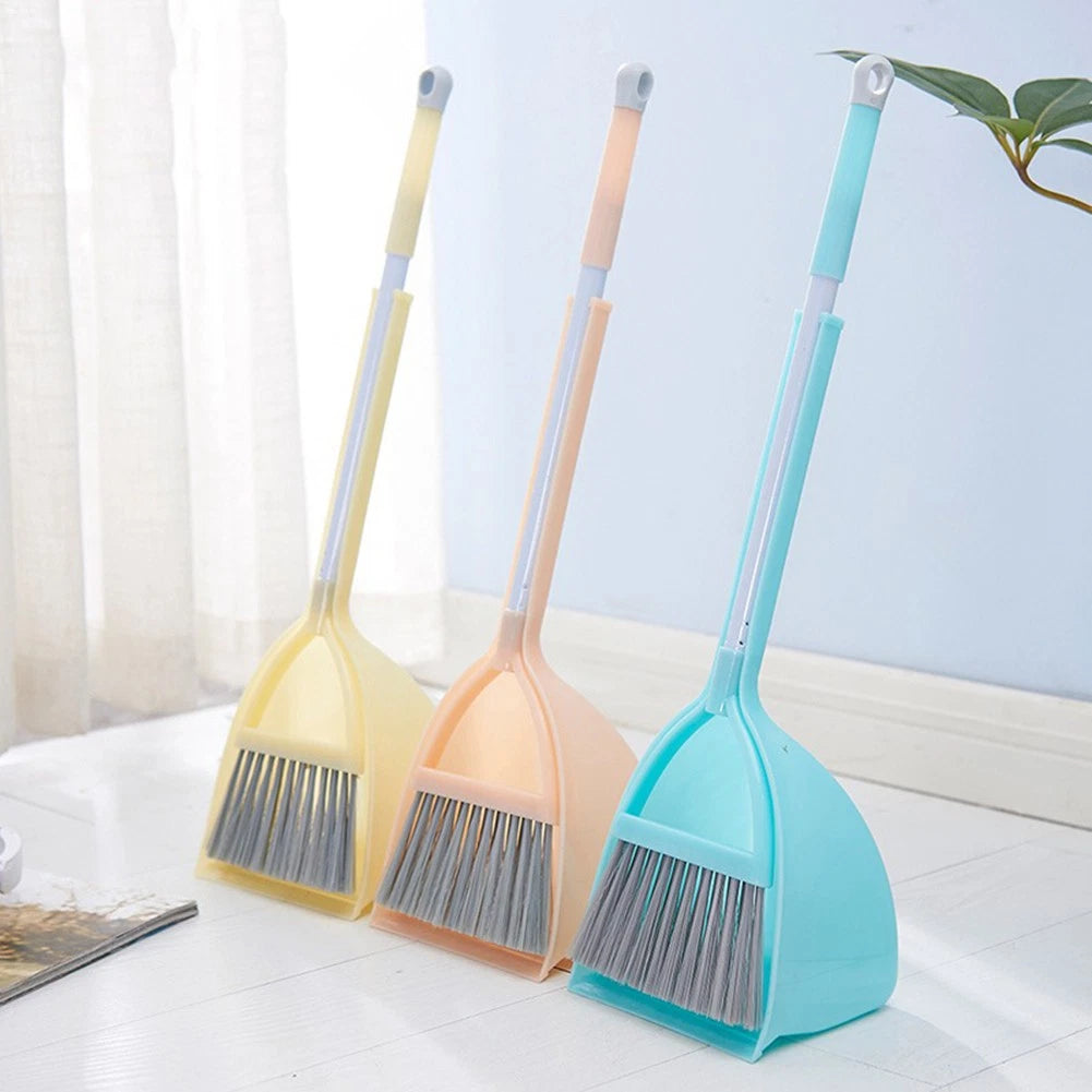 Mini Broom with Dustpan for Kids Little Housekeeping Helper Set