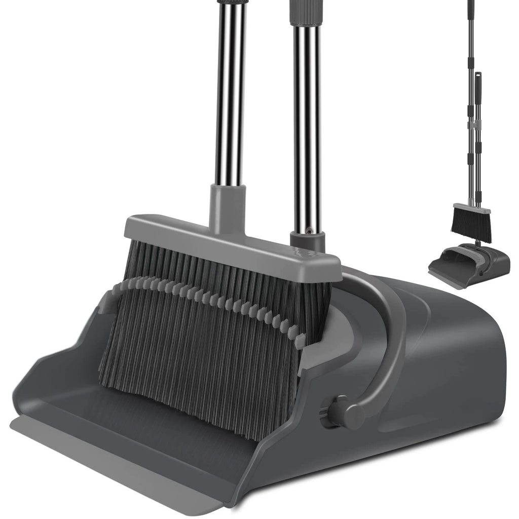 Broom and Dustpan Set for Home, Office, Indoor&Outdoor Sweeping, Stand Up Bro...