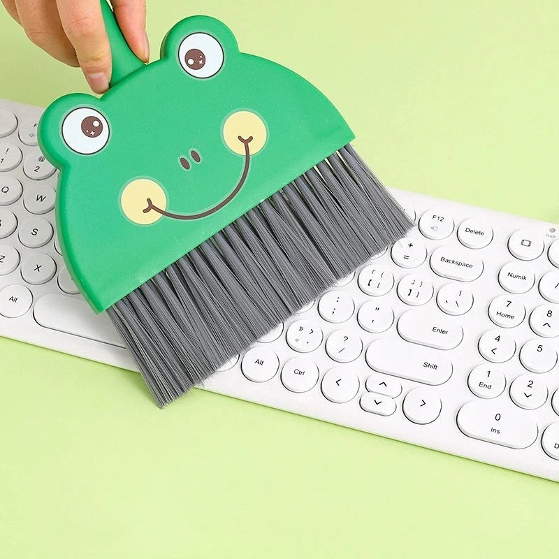 Small Broom & Dustpan Set - Desktop Cleaning Tool for Students