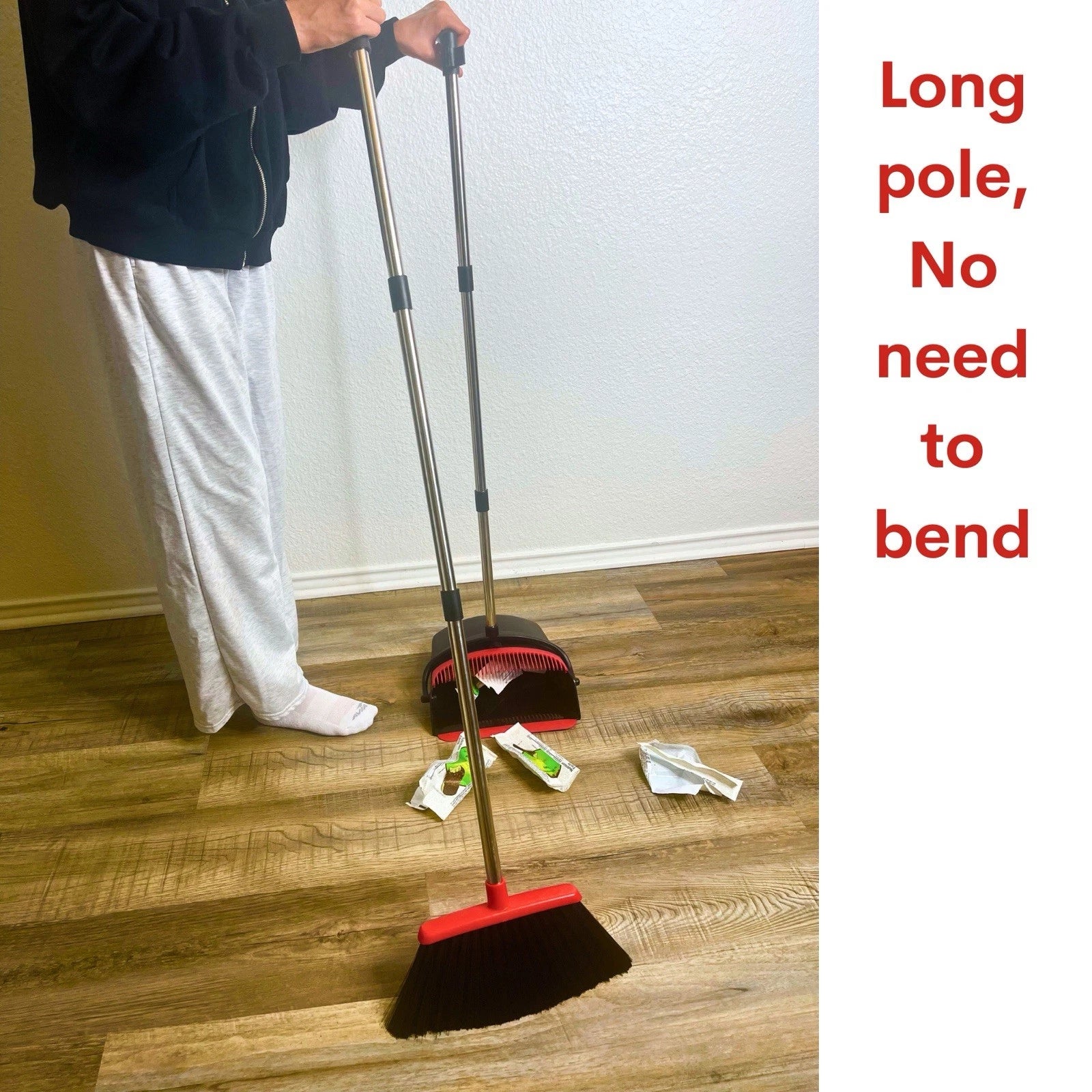 Awnii Broom and Dustpan Set, 50 inch Broom and Dust Pan Combo for Home Office