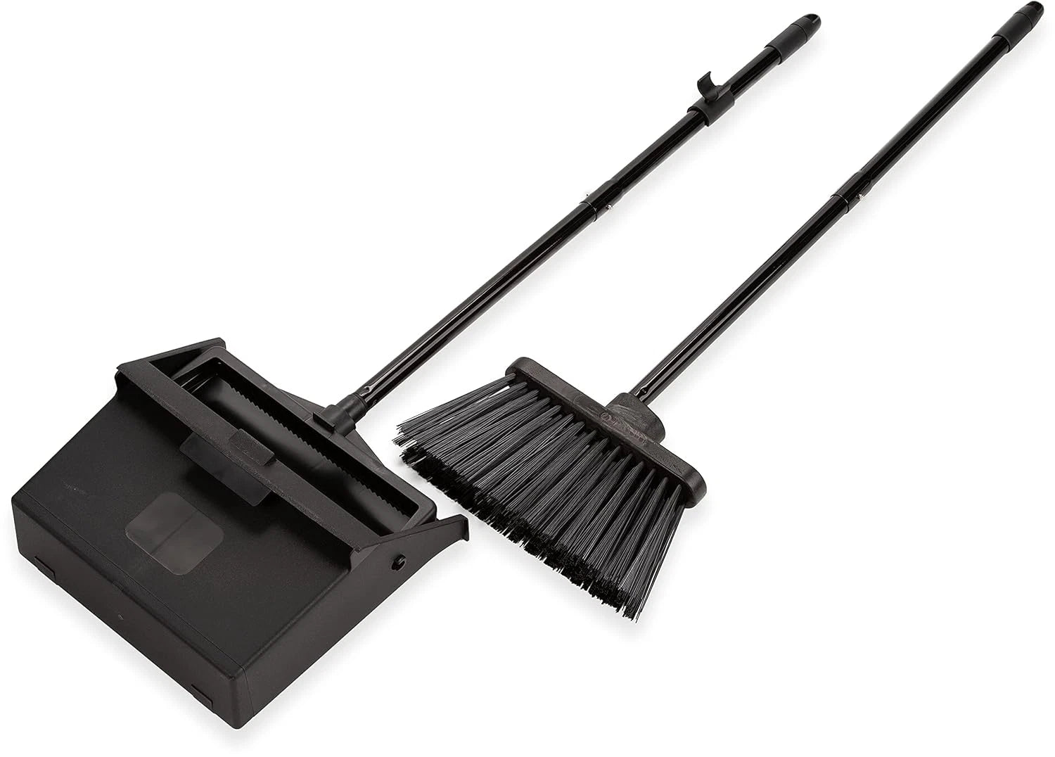 Duo-Pan Lobby Broom and Dustpan Set – 36" Upright Broom with 2-Piece Handle and