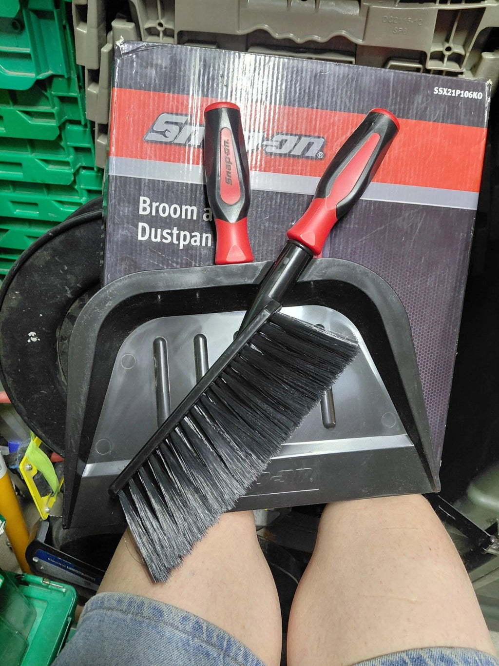 snap on broom and dustpan set
